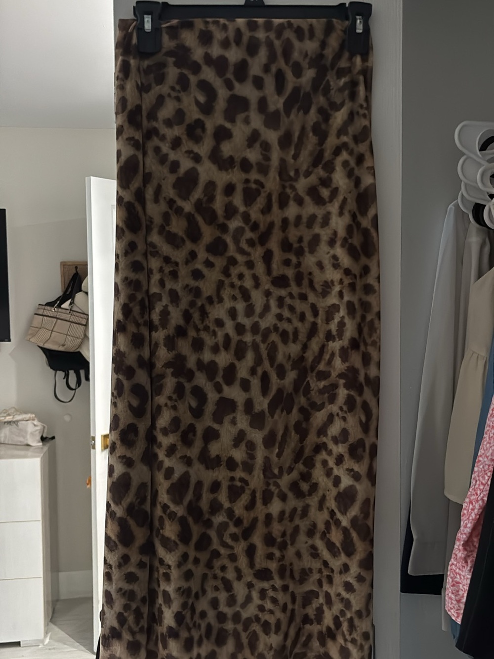 Zara Leopard Print Brown Maxi Skirt